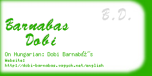 barnabas dobi business card